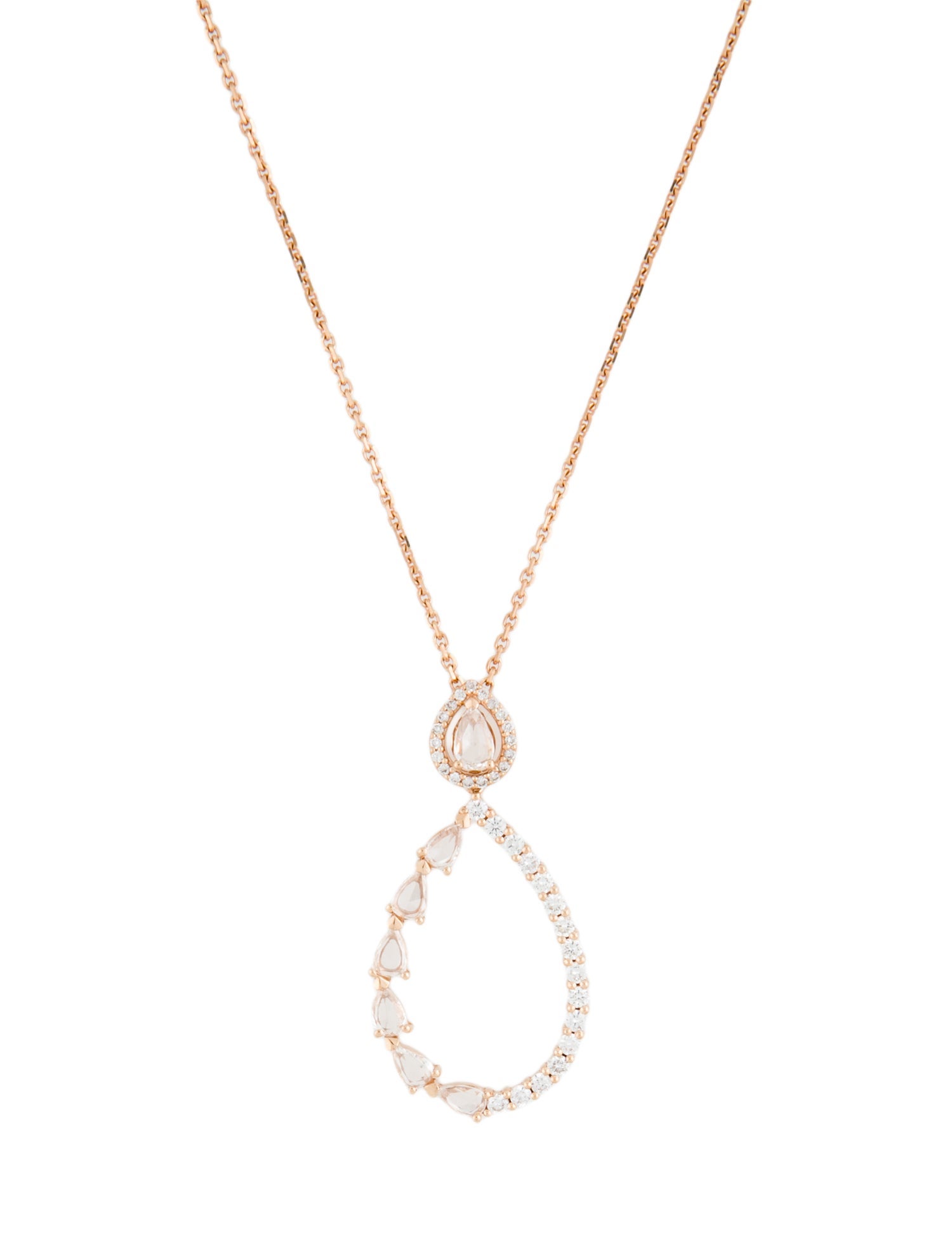 Necklace 14K Diamond Drop Pendant
