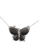 Necklace 14K Diamond & Mother of Pearl Butterfly Pendant Necklace