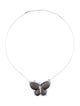 Necklace 14K Diamond & Mother of Pearl Butterfly Pendant Necklace