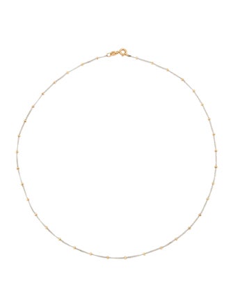 Necklace  14K Two-Tone Bead Chain Necklace