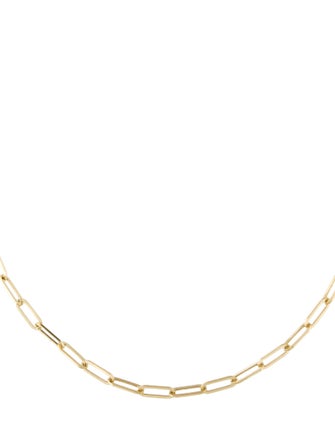 Necklace 14K Paperclip Link Chain Necklace