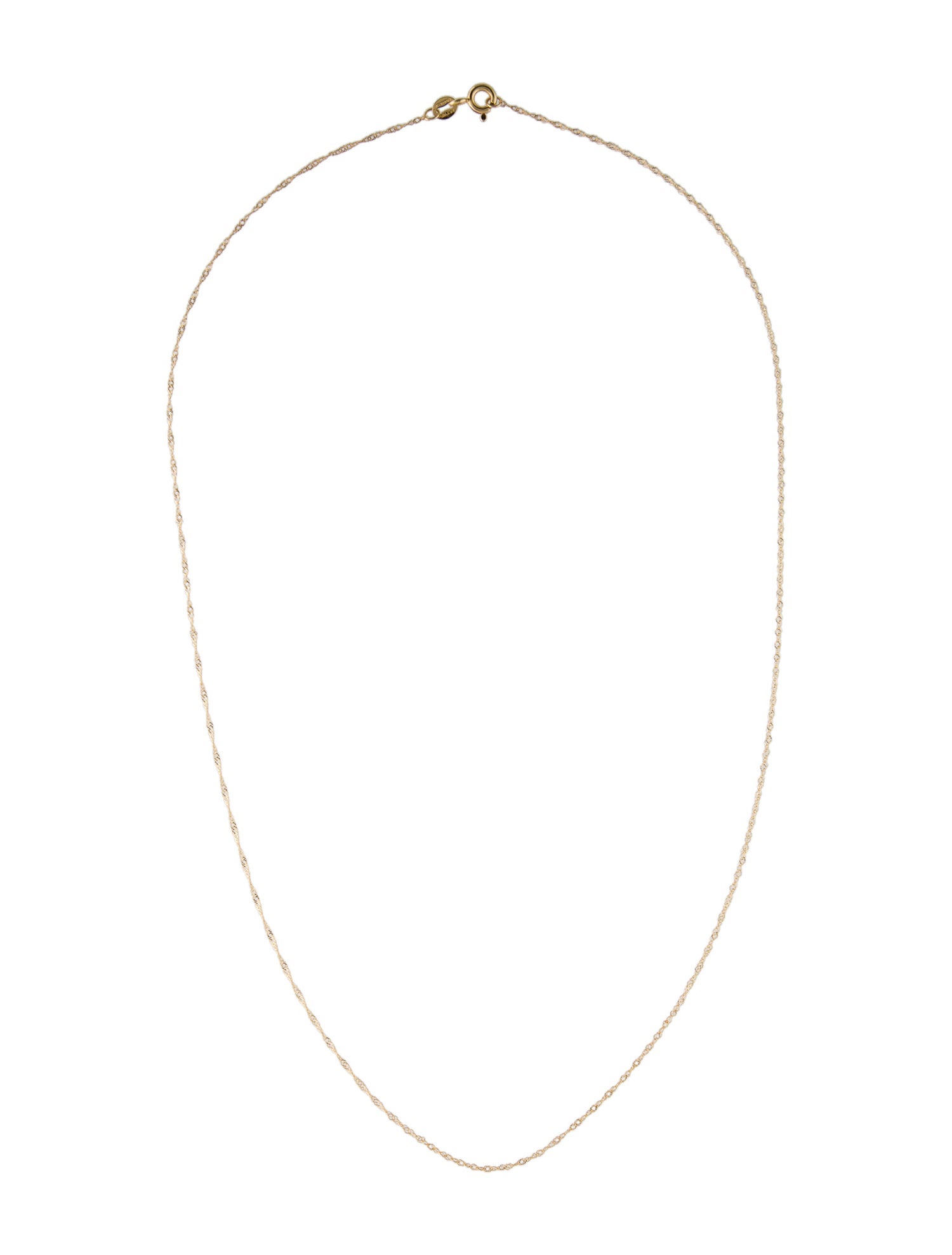 Necklace 14K Singapore Chain Necklace