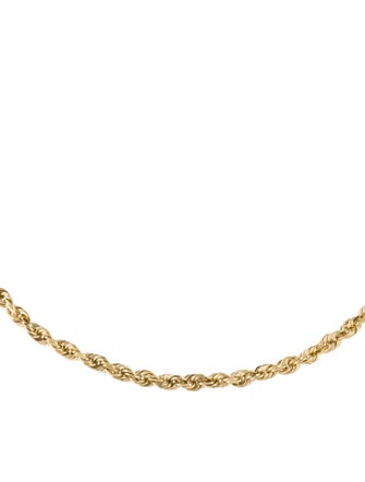 Necklace 14K Rope Chain Necklace