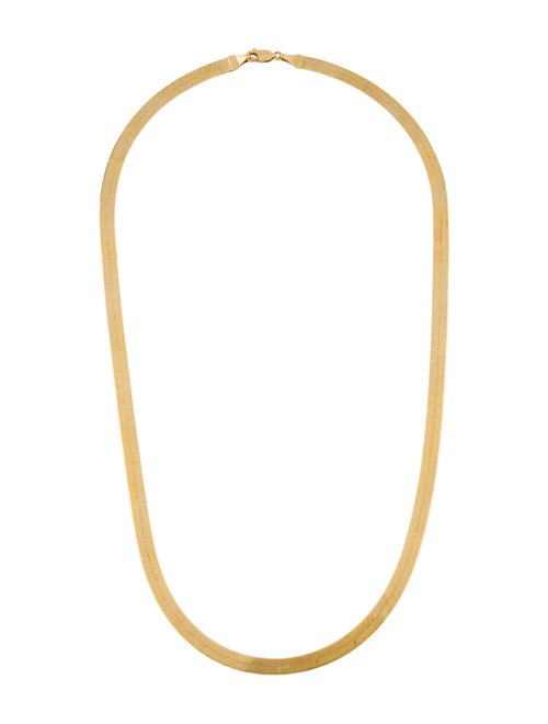 Necklace 14K Herringbone Chain Necklace