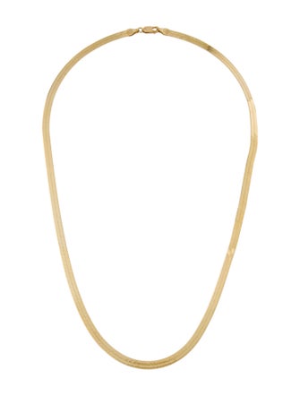 Necklace 14K Herringbone Chain Link Necklace