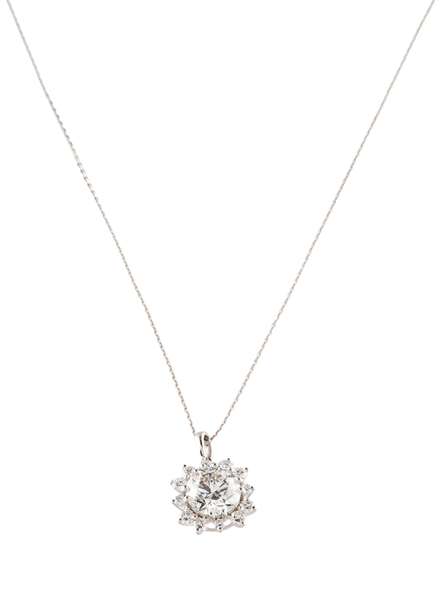 Necklace 14K 3.12ctw Lab-Grown Diamond Pendant