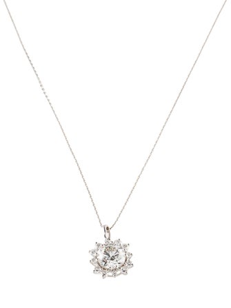 Necklace 14K 3.12ctw Lab-Grown Diamond Pendant Necklace