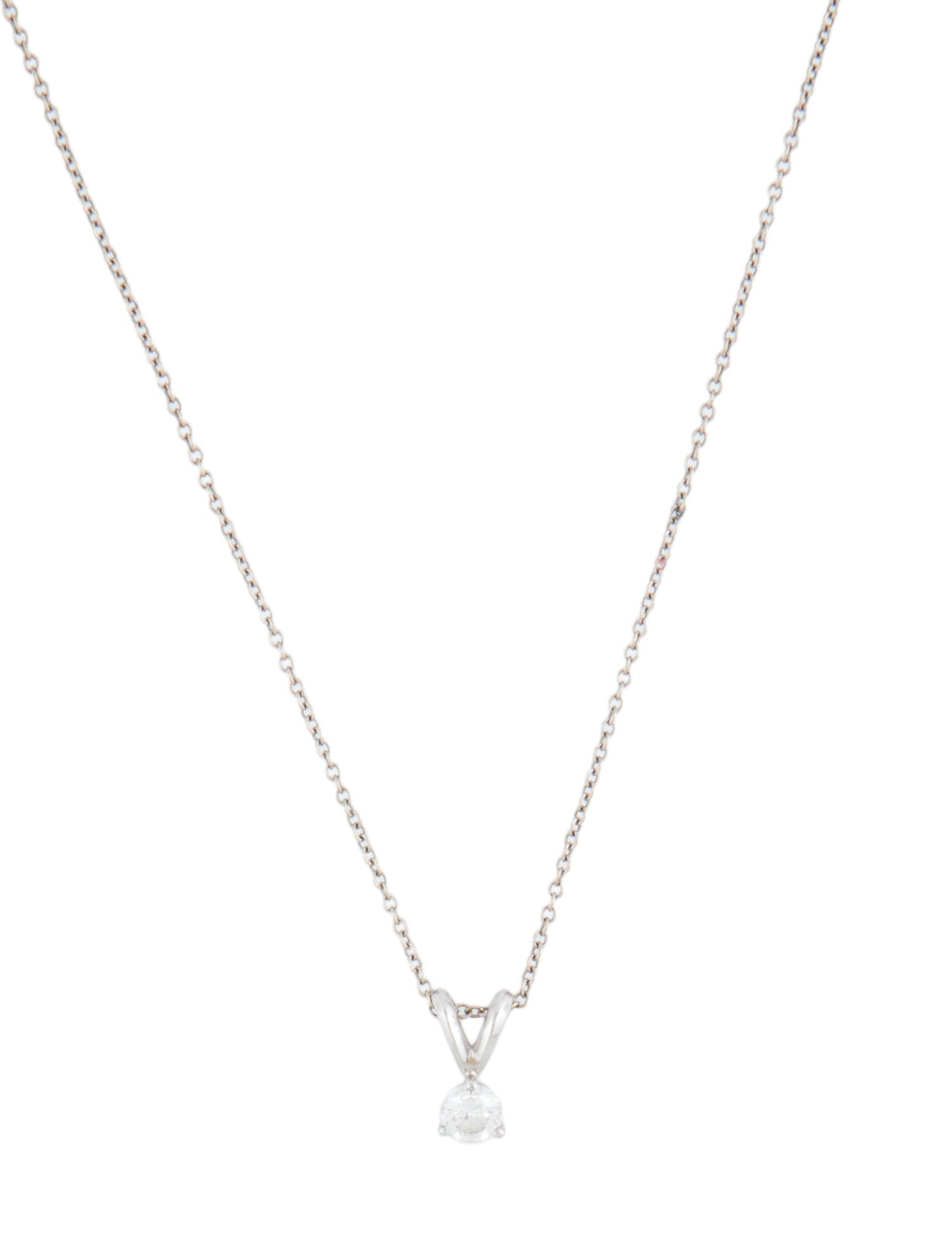 Necklace 14K Diamond Solitaire Pendant