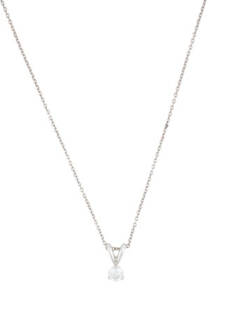 Necklace 14K Diamond Solitaire Pendant Necklace