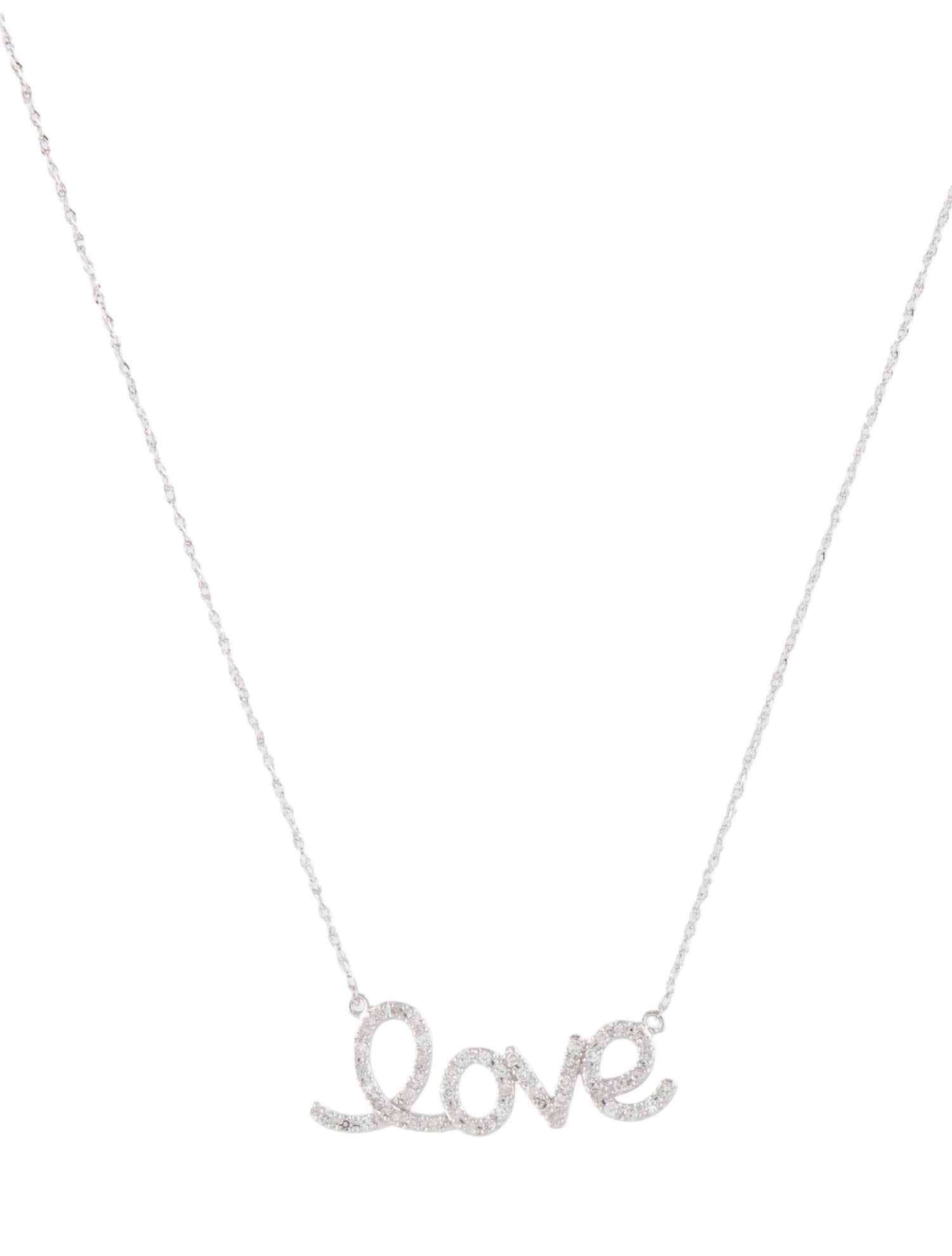 Necklace 14K Diamond 'Love' Pendant