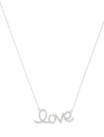 Necklace 14K Diamond 'Love' Pendant Necklace