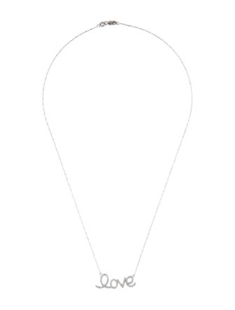 Necklace 14K Diamond 'Love' Pendant Necklace