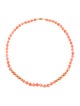 Necklace 14K Coral Bead Strand Necklace