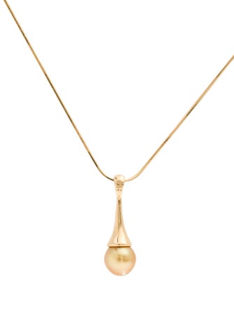Necklace 14K Pearl Pendant Necklace