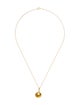 Necklace 18K Pearl Seashell Pendant w/14K Chain