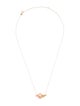 Necklace 14K Coral & Diamond Pendant Necklace