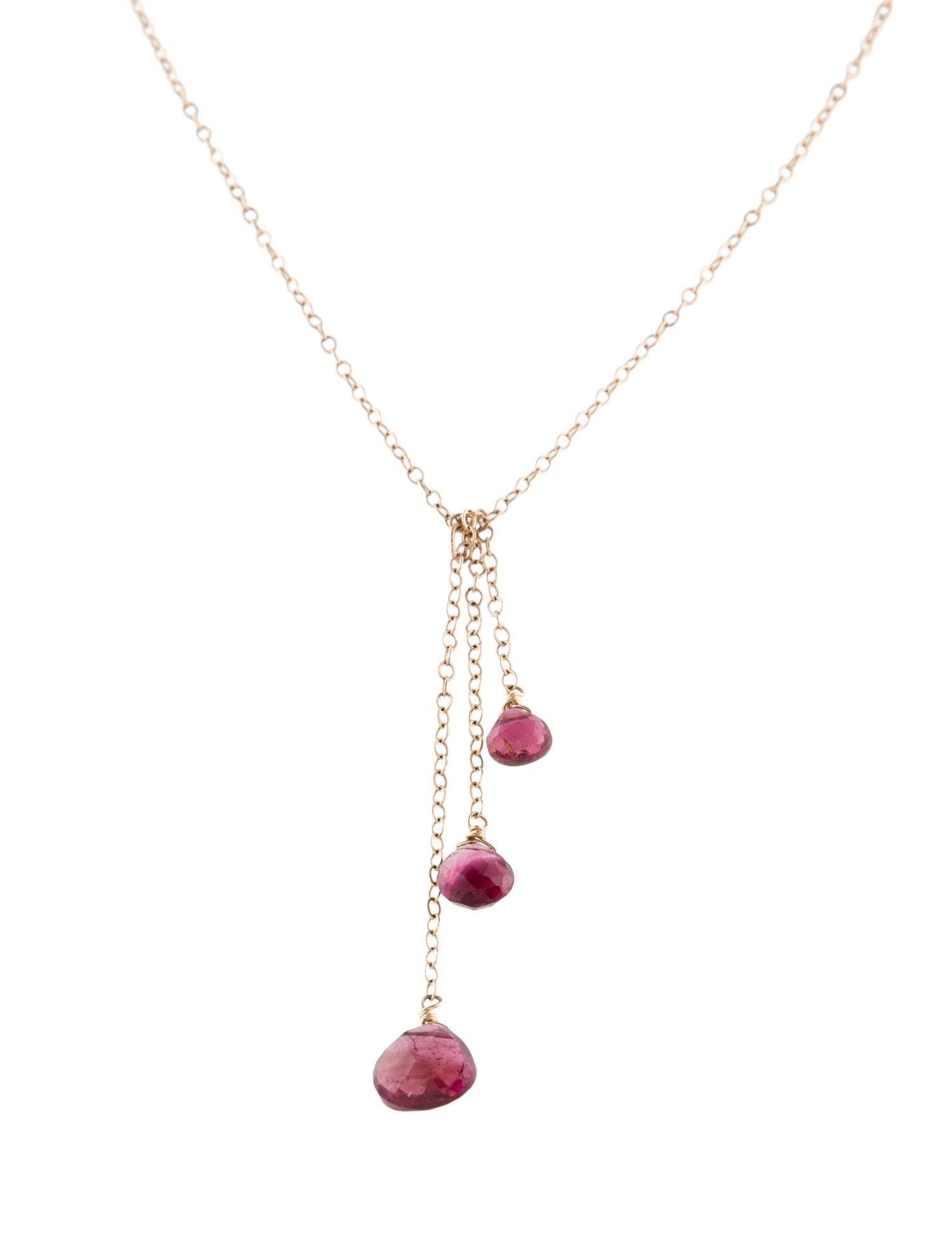 Necklace 14K Tourmaline Lavalier Necklace