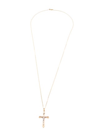 Necklace 14K Cross Pendant Necklace