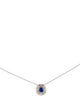 Necklace 14K Sapphire & Diamond Pendant Necklace