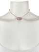 Necklace 14K Rose Quartz & Diamond Pendant Necklace