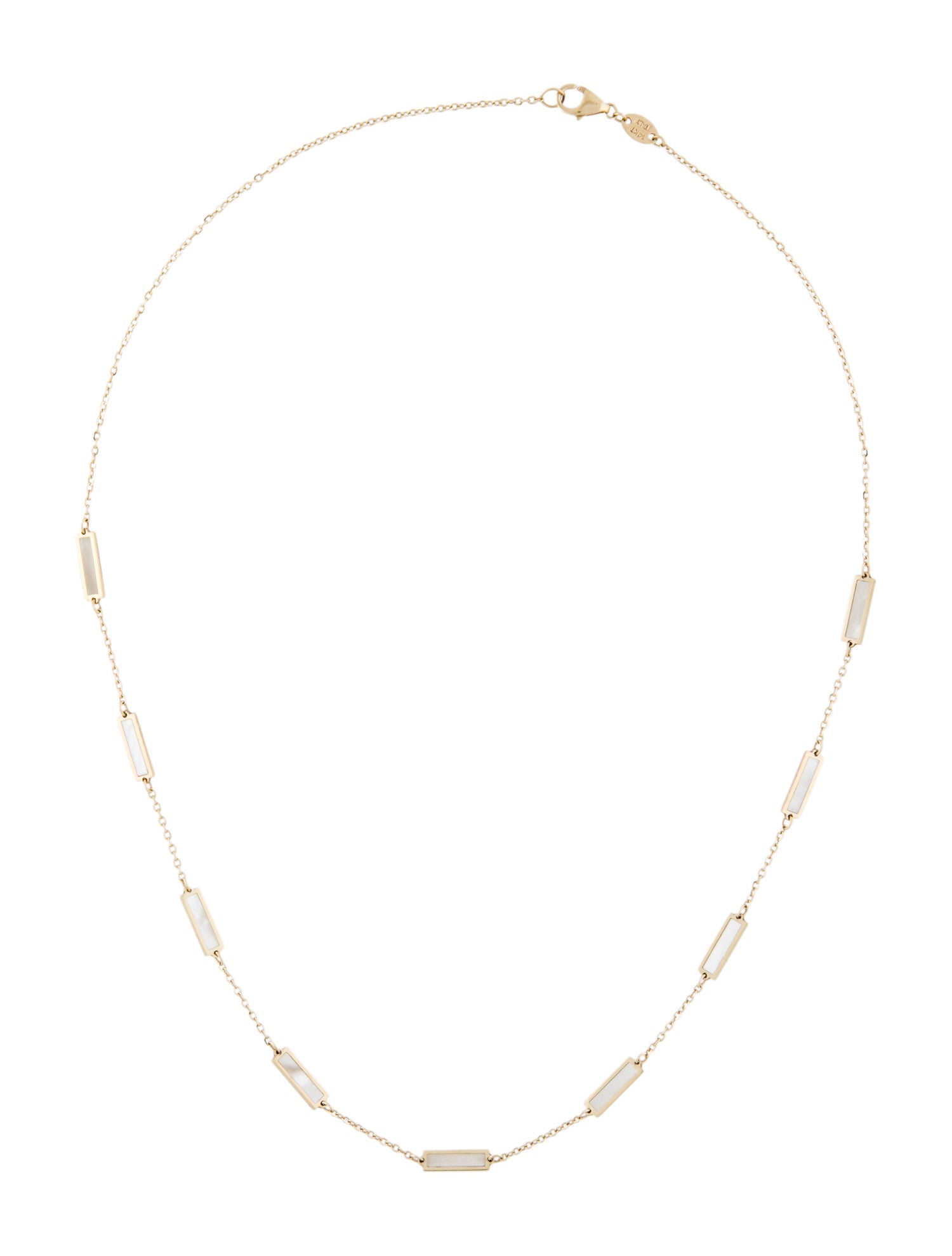 Necklace 14K Mother of Pearl Station