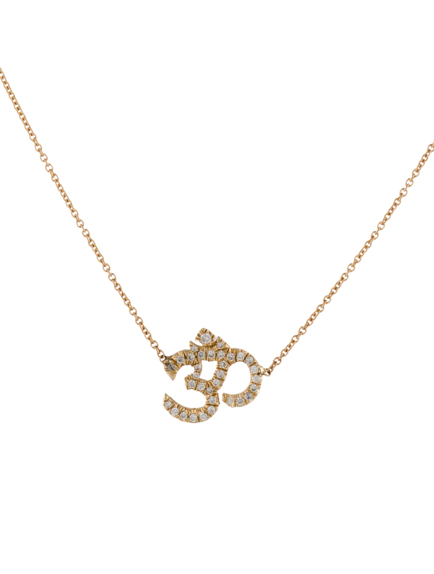 Necklace 14K Diamond 'Om' Pendant