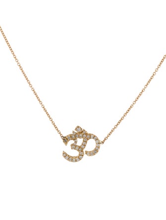 Necklace 14K Diamond 'Om' Pendant Necklace
