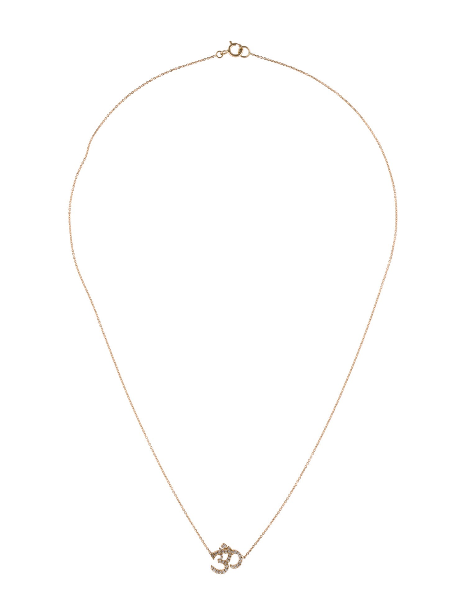 Necklace 14K Diamond 'Om' Pendant