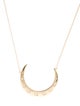 Necklace 14K Diamond Crescent Moon Pendant Necklace