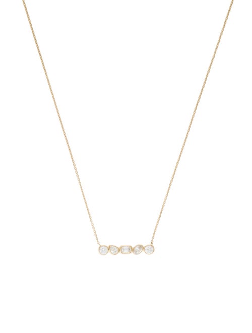 Necklace 14K Diamond Bar Pendant Necklace