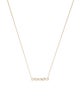Necklace 14K Diamond Bar Pendant Necklace