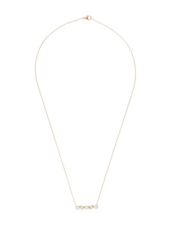 Necklace 14K Diamond Bar Pendant Necklace
