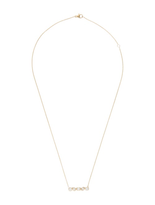 Necklace 14K Diamond Bar Pendant Necklace