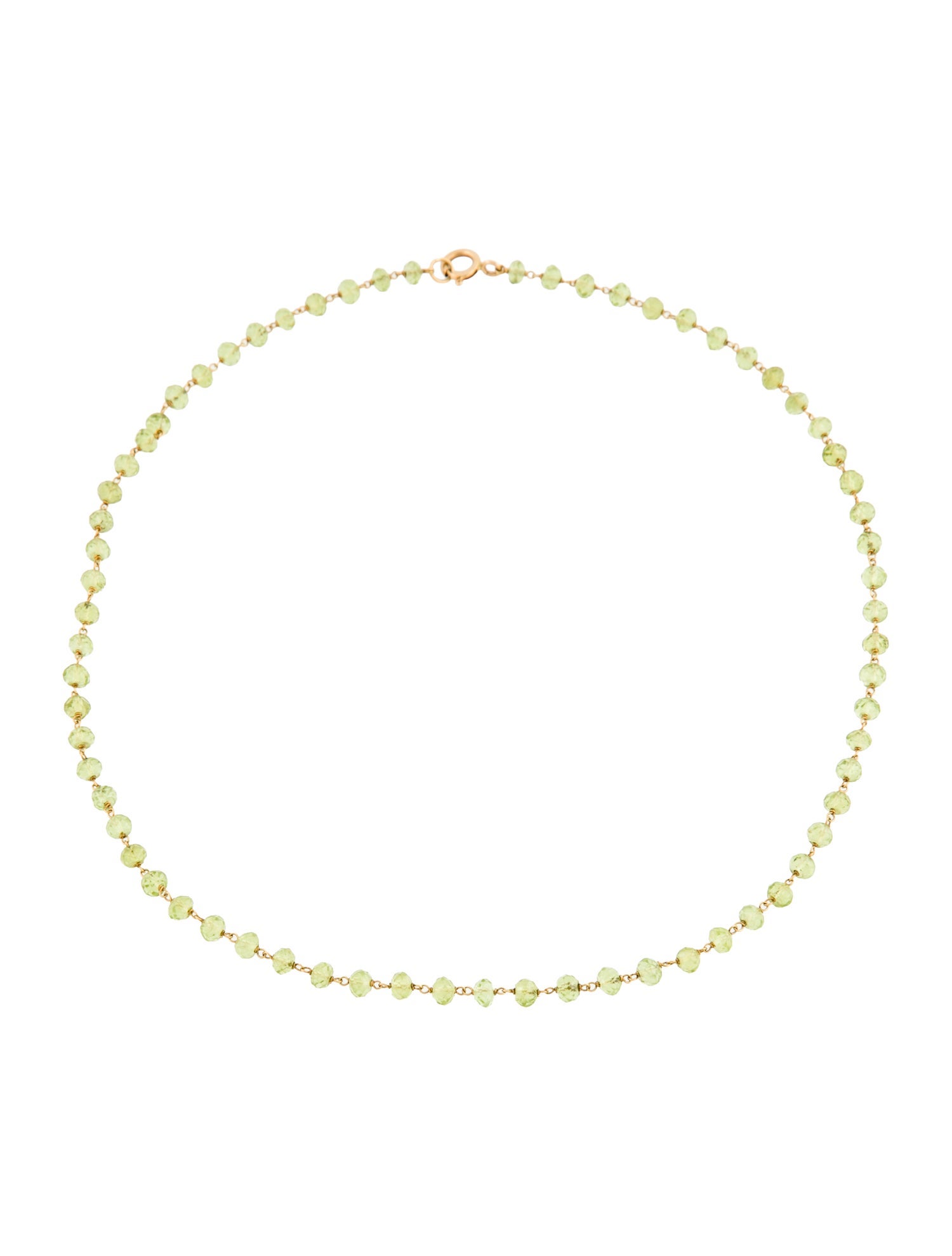 Necklace 18K Peridot Bead Strand