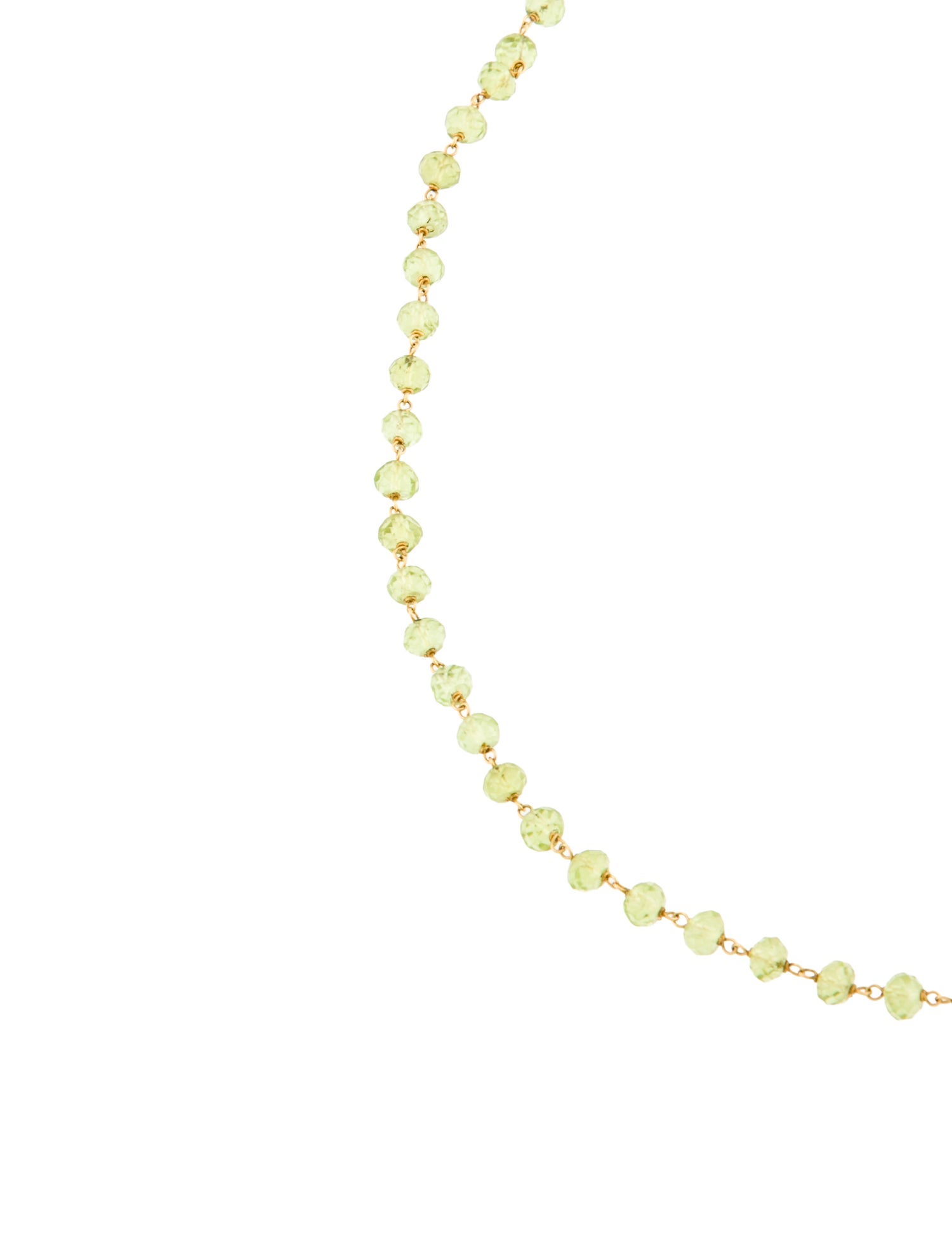 Necklace 18K Peridot Bead Strand
