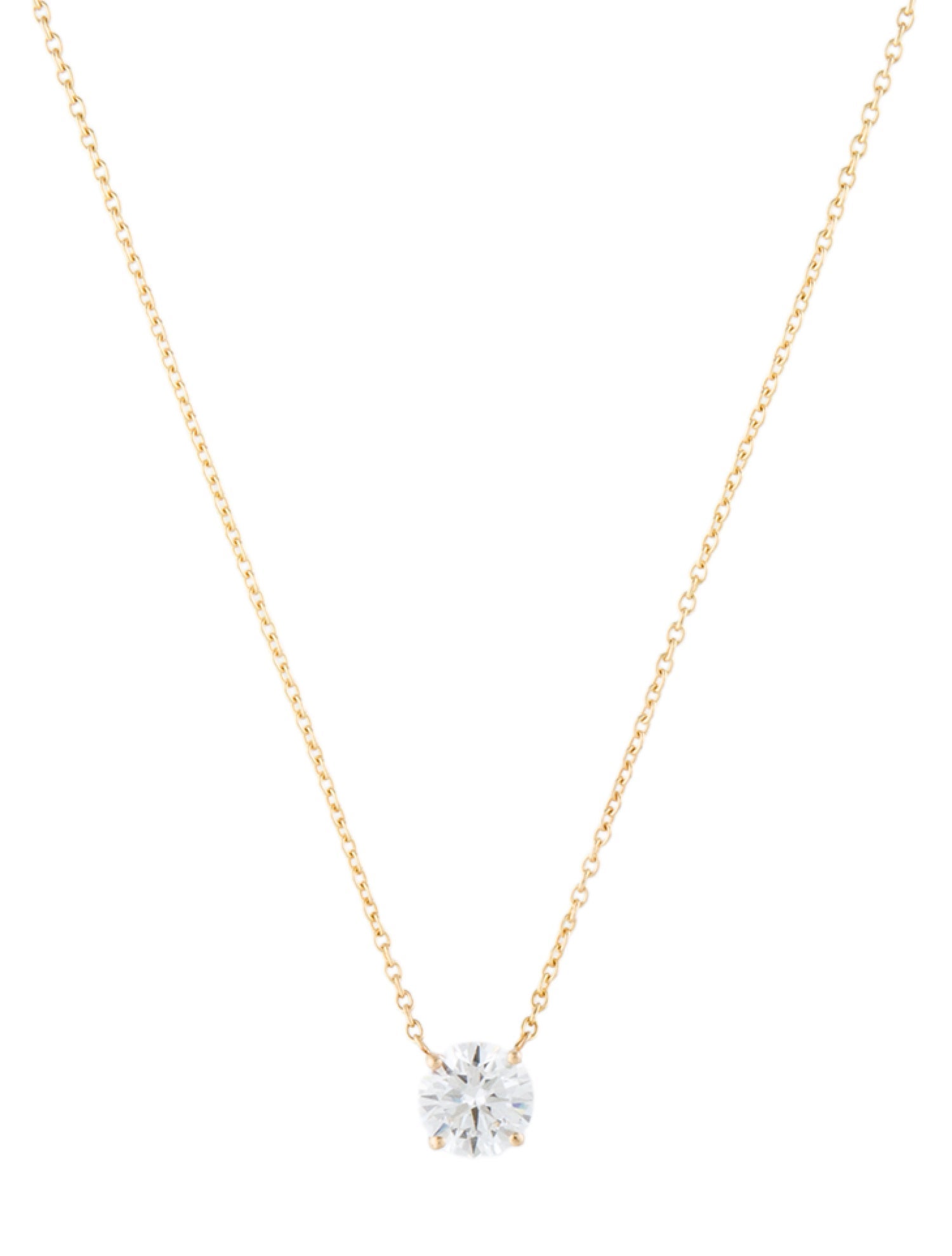 Necklace 14K 1.08 Lab-Grown Diamond Pendant Necklace