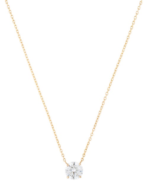 Necklace 14K 1.08 Lab-Grown Diamond Pendant Necklace