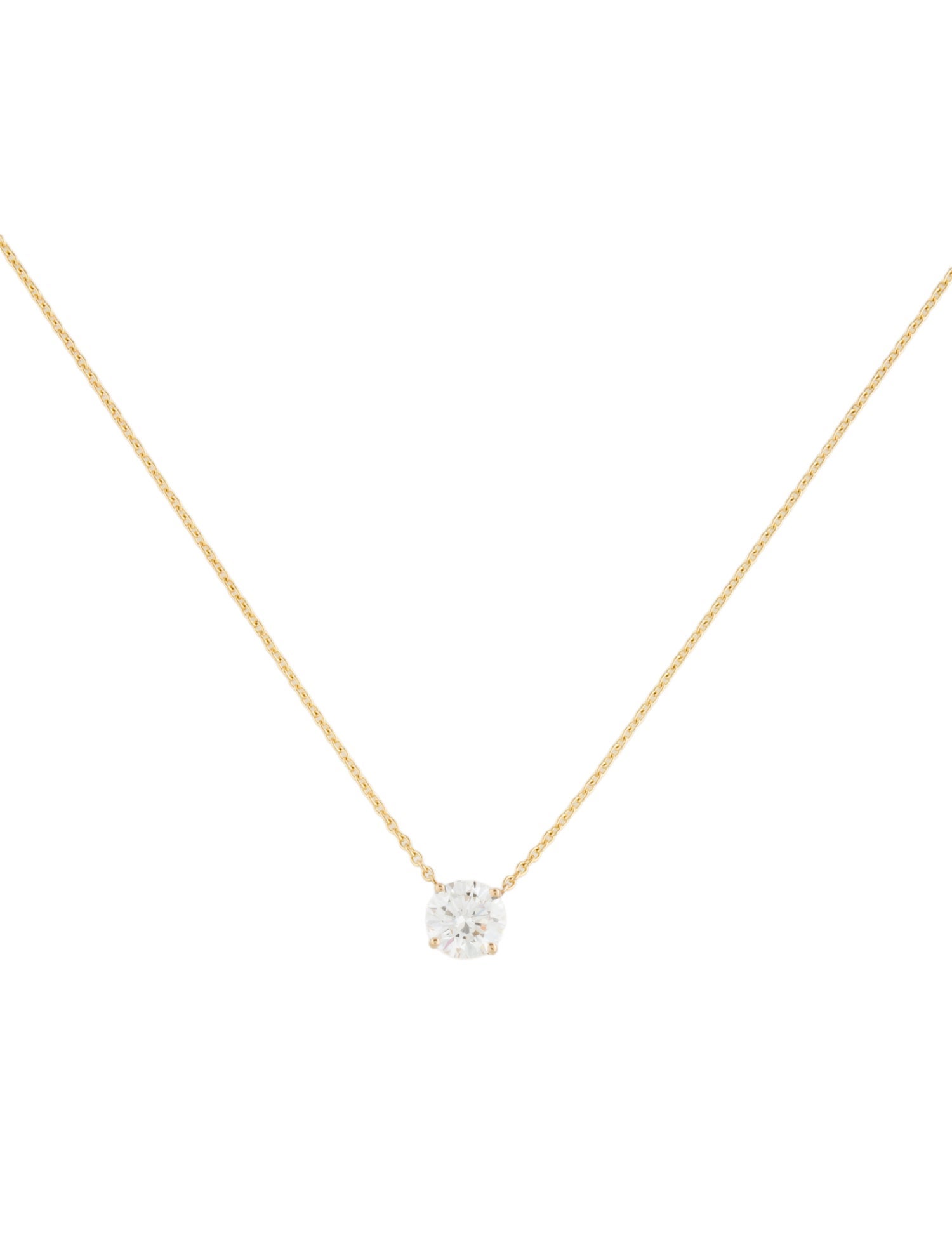 Necklace 14K 1.08ct Lab-Grown Diamond Pendant