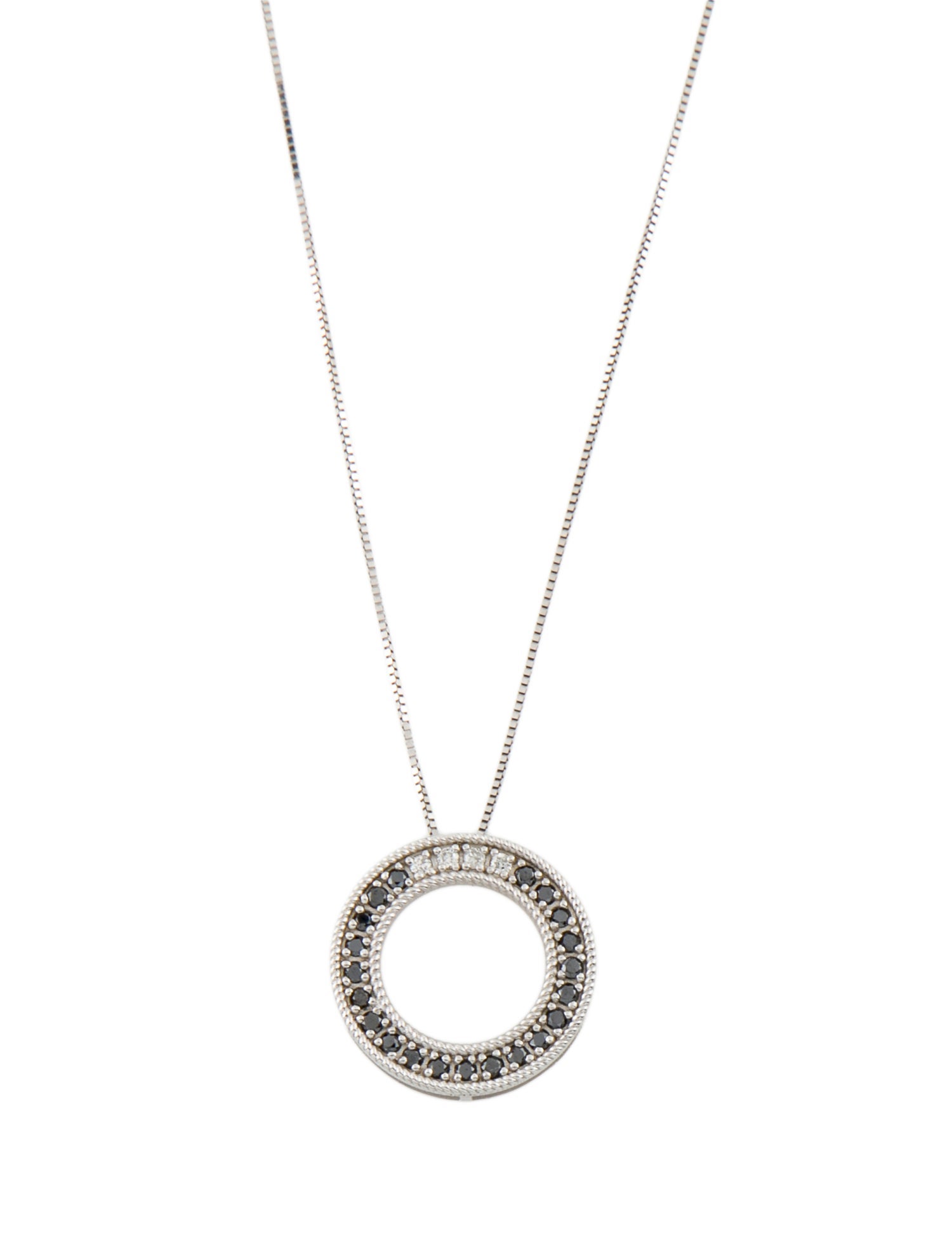 Necklace 14K Diamond Circle Pendant