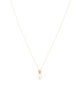 Necklace 14K Pearl & Topaz Pendant Necklace