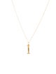 Necklace 14K Letter 'I' Initial Pendant Necklace