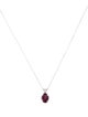 Necklace 14K 1.29ct Rhodolite Pendant Necklace