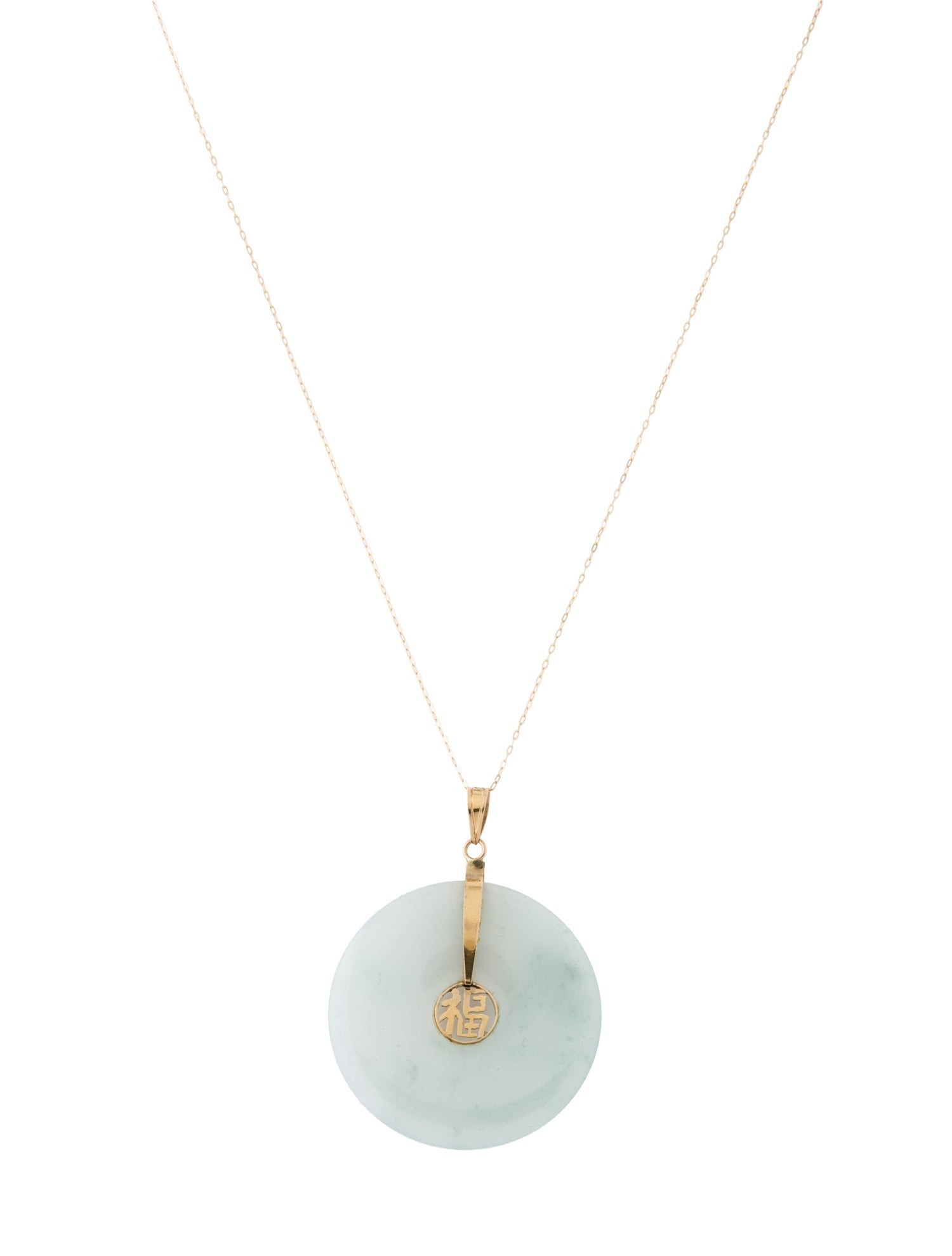 Necklace 14K Jadeite Pendant