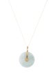 Necklace 14K Jadeite Pendant Necklace