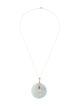 Necklace 14K Jadeite Pendant Necklace
