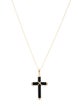 Necklace 14K Onyx Cross Pendant Necklace