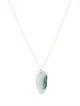 Necklace 18K Jadeite Leaf Pendant Necklace