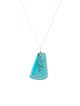 Necklace 14K Turquoise Pendant Necklace