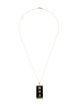 Necklace 14K Onyx Fortune, Luck & Longevity Pendant