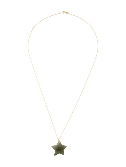 Necklace 14K Jadeite Star Pendant Necklace